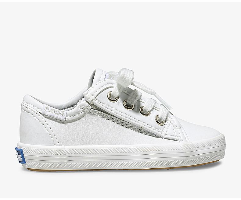 Keds Kid's Kickstart Core Jr. Leather White Casuals Shoes - NK1627095
